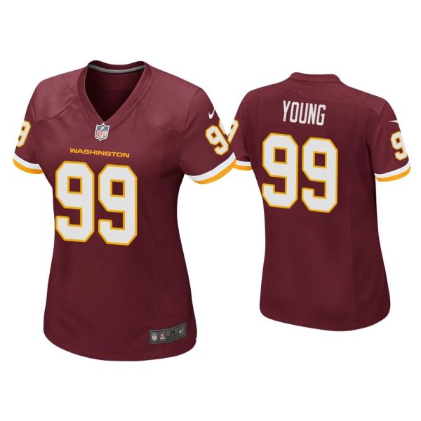 Women Chase Young Washington Football Team Burgundy Game Jersey