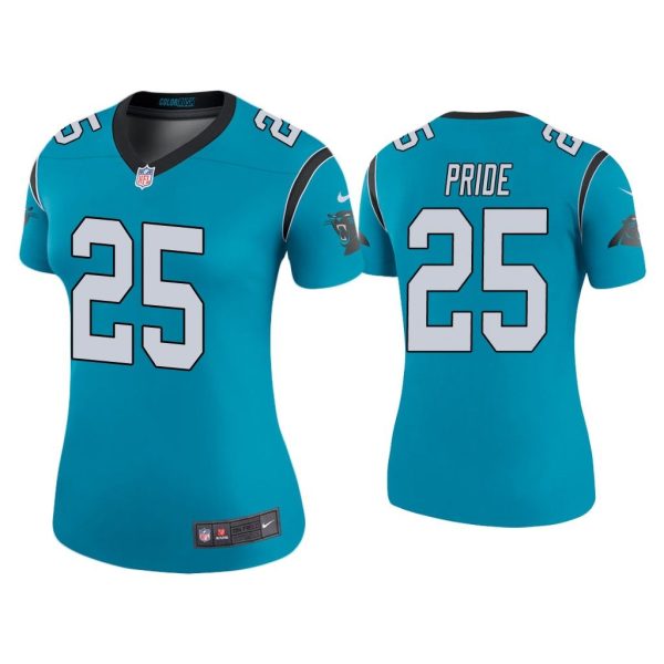 Women Color Rush Legend Troy Pride Carolina Panthers Blue Jersey