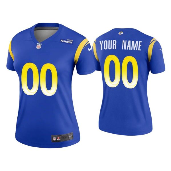 Women Custom Los Angeles Rams Royal Legend Jersey