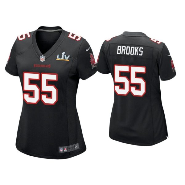 Women Derrick Brooks Tampa Bay Buccaneers Super Bowl LV Black Game Fashion Jersey