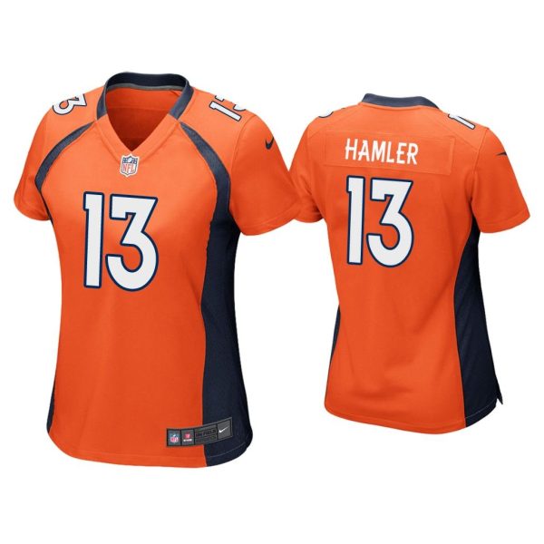 Women K.J. Hamler Denver Broncos Orange Game Jersey