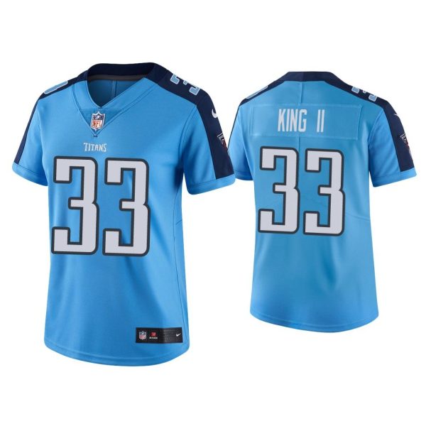 Women Vapor Limited Desmond King Titans Light Blue Jersey