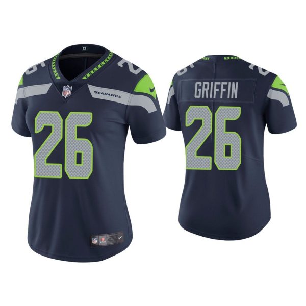 Women Vapor Limited Shaquill Griffin Seahawks Navy Jersey