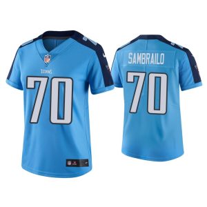 Women Vapor Limited Ty Sambrailo Titans Light Blue Jersey