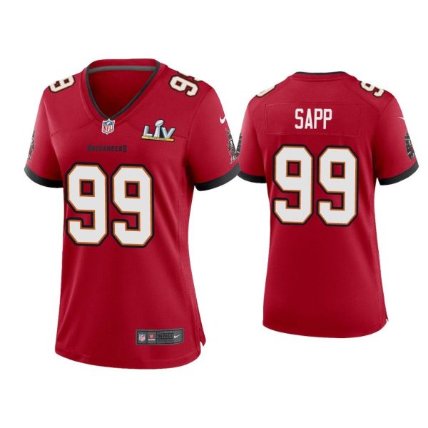 Women Warren Sapp Tampa Bay Buccaneers Super Bowl LV Red Game Jersey