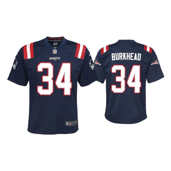 Youth 2020 Rex Burkhead New England Patriots Navy Game Jersey