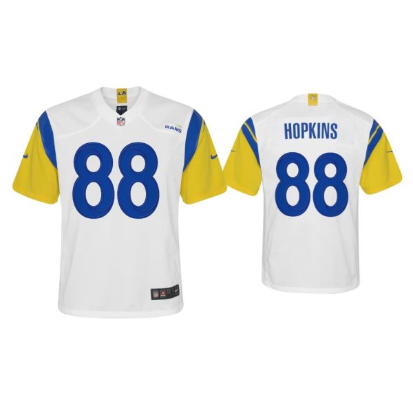 Youth Brycen Hopkins Los Angeles Rams White Alternate Game Jersey
