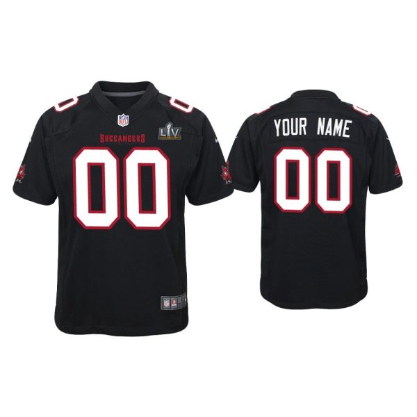 Youth Custom Tampa Bay Buccaneers Super Bowl LV Black Game Fashion Jersey