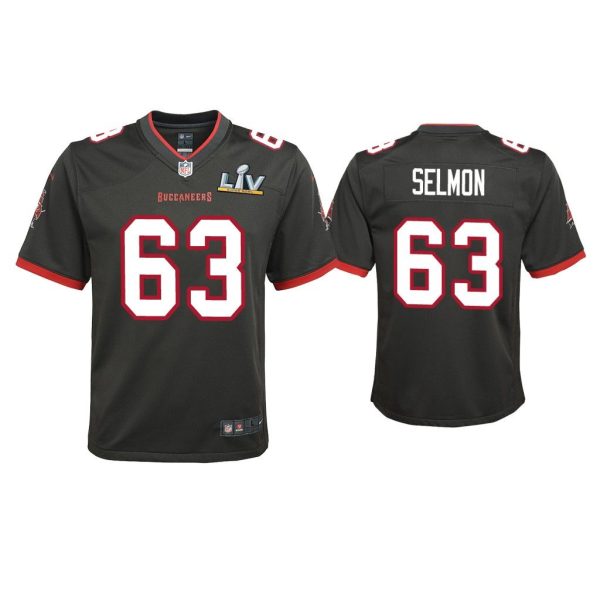 Youth Lee Roy Selmon Tampa Bay Buccaneers Super Bowl LV Pewter Game Jersey