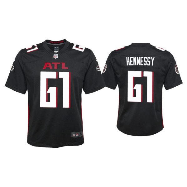 Youth Matt Hennessy Atlanta Falcons Black Game Jersey