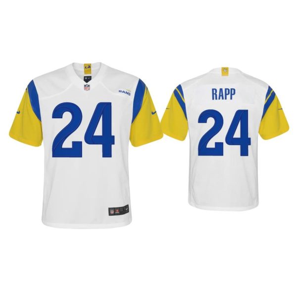 Youth Taylor Rapp Los Angeles Rams White Alternate Game Jersey