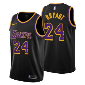 2020-21 Los Angeles Lakers No. 24 Kobe Bryant Earned Edition Jersey Black