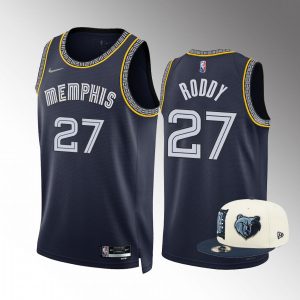 2022 NBA Draft David Roddy Memphis Grizzlies Navy Jersey City Edition