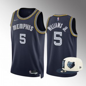 2022 NBA Draft Vince Williams Jr. Memphis Grizzlies Navy Jersey City Edition