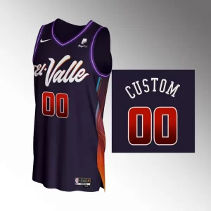 2023-24 City Edition Phoenix Suns #00 Custom Purple El Valle Jersey