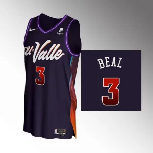 2023-24 City Edition Phoenix Suns #3 Bradley Beal Purple El Valle Jersey