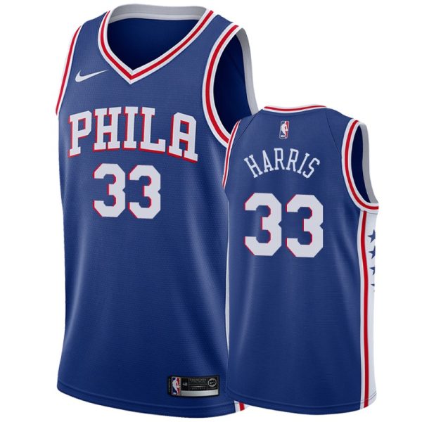 76ers Male Tobias Harris #33 Icon Blue Jersey