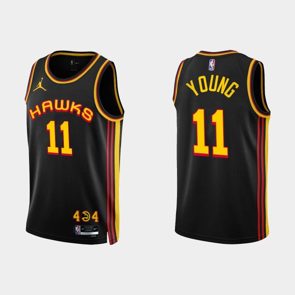 Atlanta Hawks #11 Trae Young 2022-23 Statement Edition Black Jersey