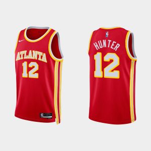 Atlanta Hawks #12 De'Andre Hunter Icon Edition Red 2022-23 Jersey