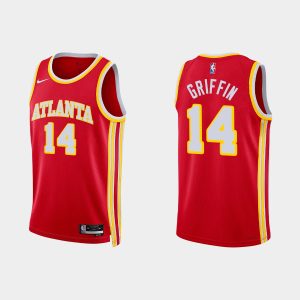 Atlanta Hawks #14 AJ Griffin Icon Edition Red 2022-23 Jersey