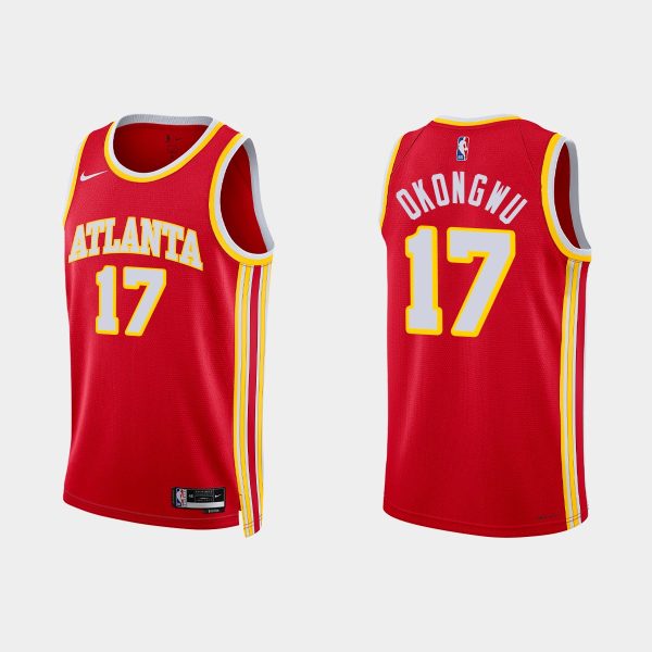 Atlanta Hawks #17 Onyeka Okongwu Icon Edition Red 2022-23 Jersey