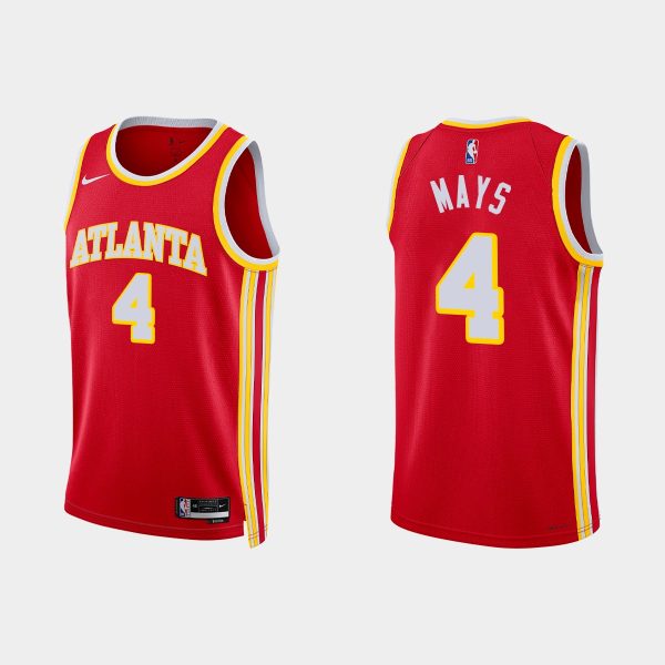 Atlanta Hawks #4 Skylar Mays Icon Edition Red 2022-23 Jersey