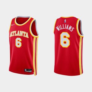 Atlanta Hawks #6 Lou Williams Icon Edition Red 2022-23 Jersey