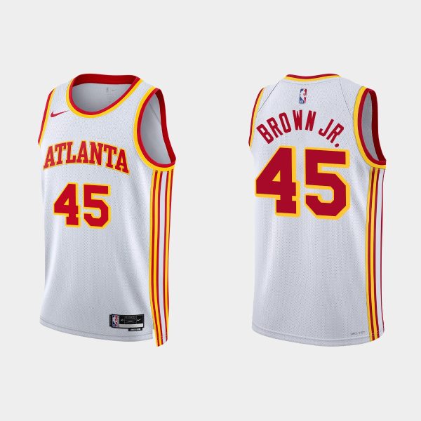 Atlanta Hawks Chaundee Brown Jr. #45 Association Edition White Jersey