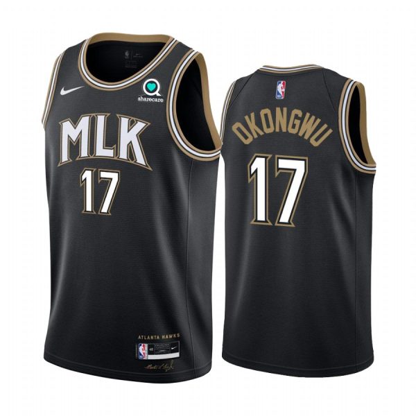 Atlanta Hawks Onyeka Okongwu #17 Black 2020-21 City Edition Jersey