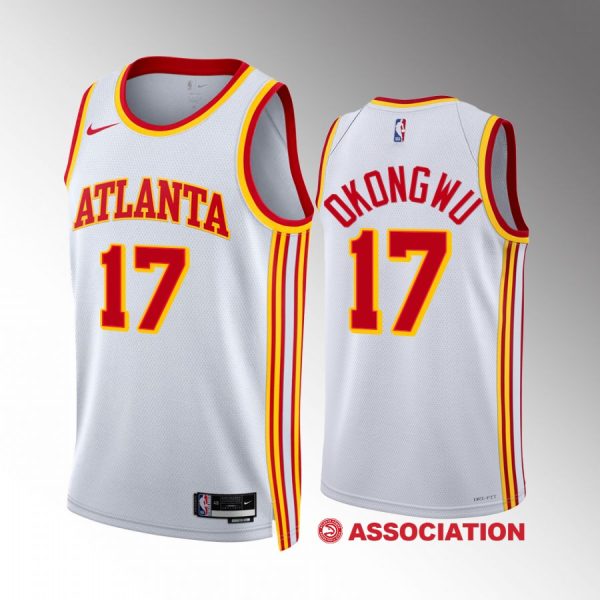 Atlanta Hawks Onyeka Okongwu 2022-23 Association Edition White #17 Jersey Swingman