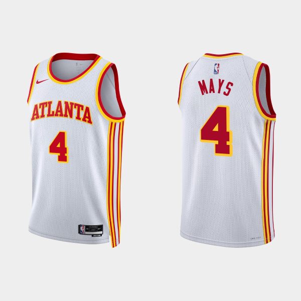 Atlanta Hawks Skylar Mays #4 Association Edition White Jersey