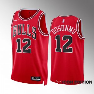 Ayo Dosunmu 2022-23 Chicago Bulls Red #12 Icon Edition Jersey Swingman