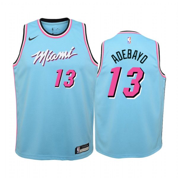 Bam Adebayo Miami Heat Blue City 2019-20 ViceWave Jersey - Youth