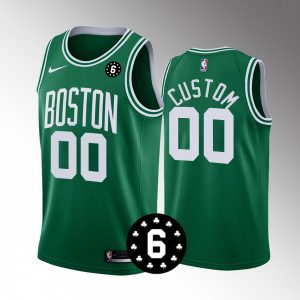 Boston Celtics Forever NO.6 Patch Custom #00 Green Jersey