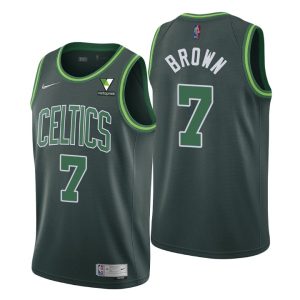 Boston Celtics NO. 7 Jaylen Brown Earned Edition Green Jersey