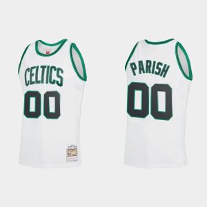 Boston Celtics Robert Parish #00 Mitchell & Ness Hardwood Classics Reload 2.0 White Jersey
