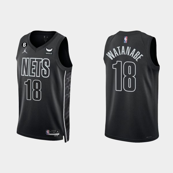 Brooklyn Nets #18 Yuta Watanabe Statement Edition Black 2022-23 Jersey