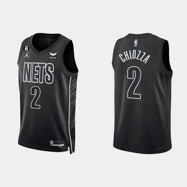 Brooklyn Nets Chris Chiozza #2 Black 2022-23 Statement Edition Jersey