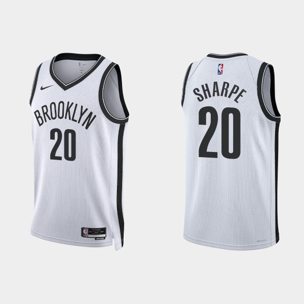 Brooklyn Nets Day'Ron Sharpe #20 2022-23 Association Edition White Jersey Swingman