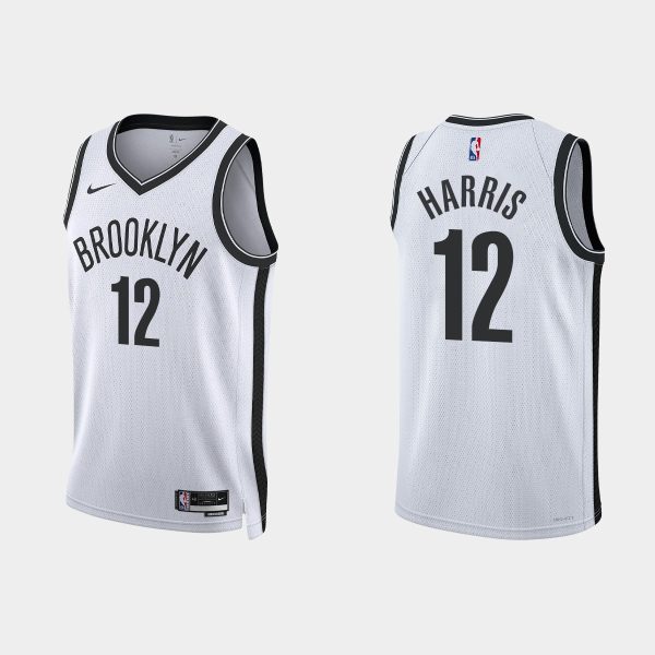 Brooklyn Nets Joe Harris #12 2022-23 Association Edition White Jersey Swingman