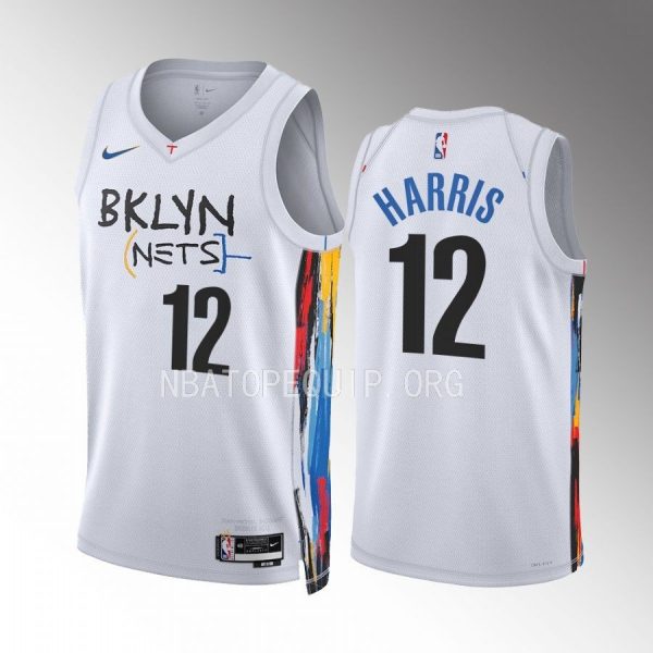 Brooklyn Nets Joe Harris 2022-23 City Edition White #12 Jersey Swingman