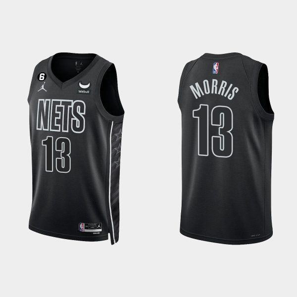 Brooklyn Nets Markieff Morris #13 Black 2022-23 Statement Edition Jersey