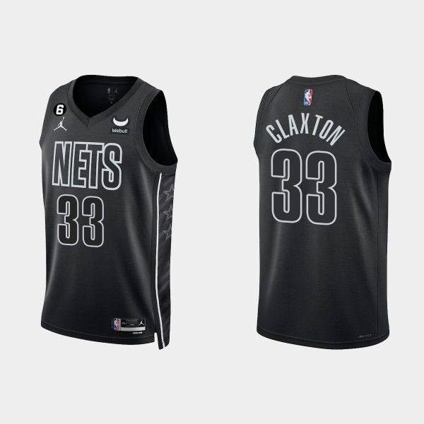 Brooklyn Nets Nicolas Claxton #33 Black 2022-23 Statement Edition Jersey