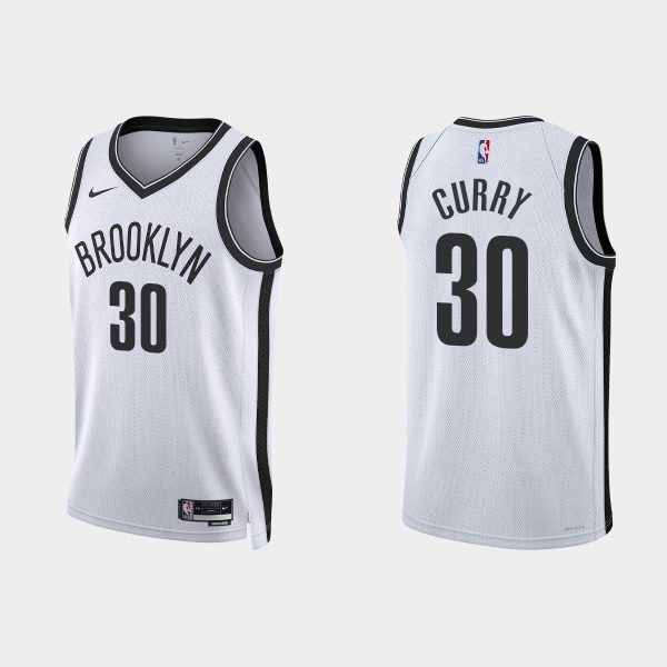 Brooklyn Nets Seth Curry #30 2022-23 Association Edition White Jersey Swingman