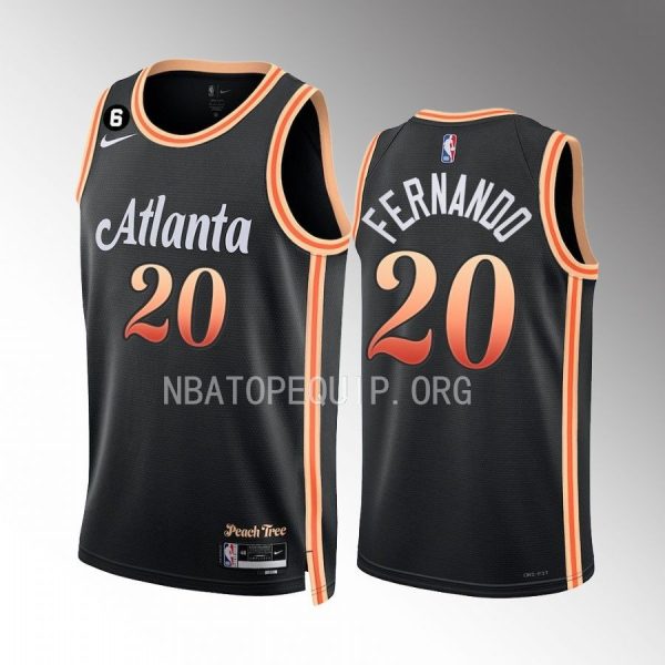 Bruno Fernando Atlanta Hawks #20 Black Jersey 2022-23 City Edition Swingman