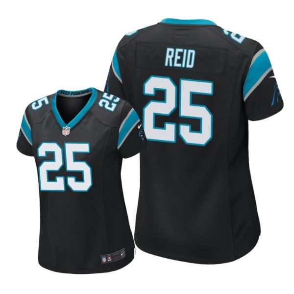 Carolina Panthers #25 Black Eric Reid Game Jersey - Women