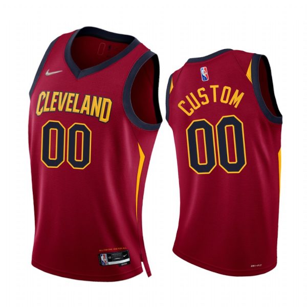 Cavaliers Custom 75th Diamond Anniversary Wine 2021-22 Jersey Icon Edition