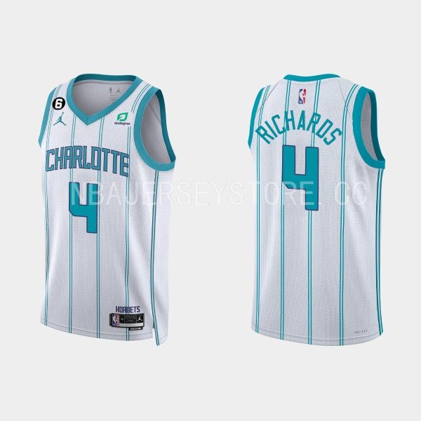 Charlotte Hornets Nick Richards #14 2022-23 Association Edition White Jersey Swingman