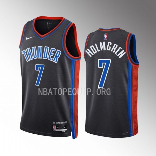 Chet Holmgren 2022-23 Oklahoma City Thunder Gray #7 City Edition Jersey Swingman