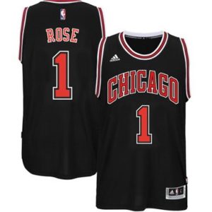 Chicago Bulls #1 Derrick Rose 2014-15 New Swingman Road Black Jersey